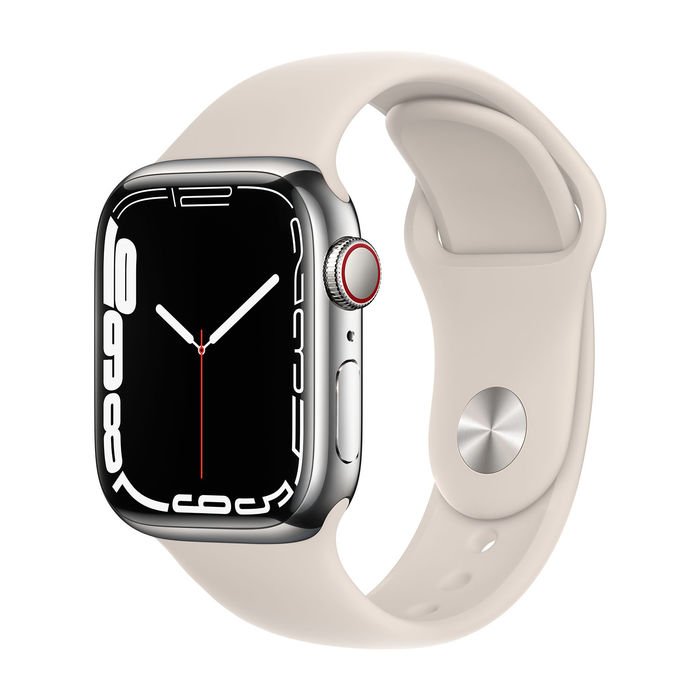 APPLE Watch Series 7 GPS+Cellular 41mm in acciaio argento - Sport galassia  - Takeyourtech - Informatica Elettronica e Telefonia